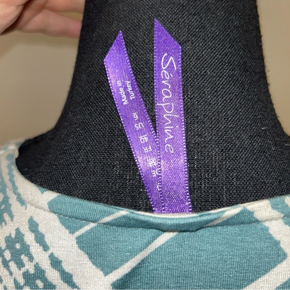 SERAPHINE Blue and White Patterned Dress Size 6 - Picture 5 of 8